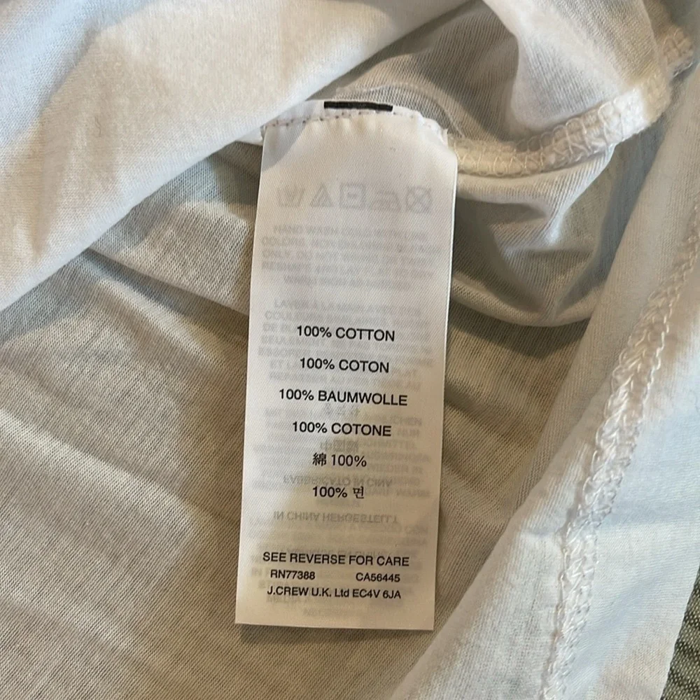 J.Crew Short Sleeve White Floral T Shirt